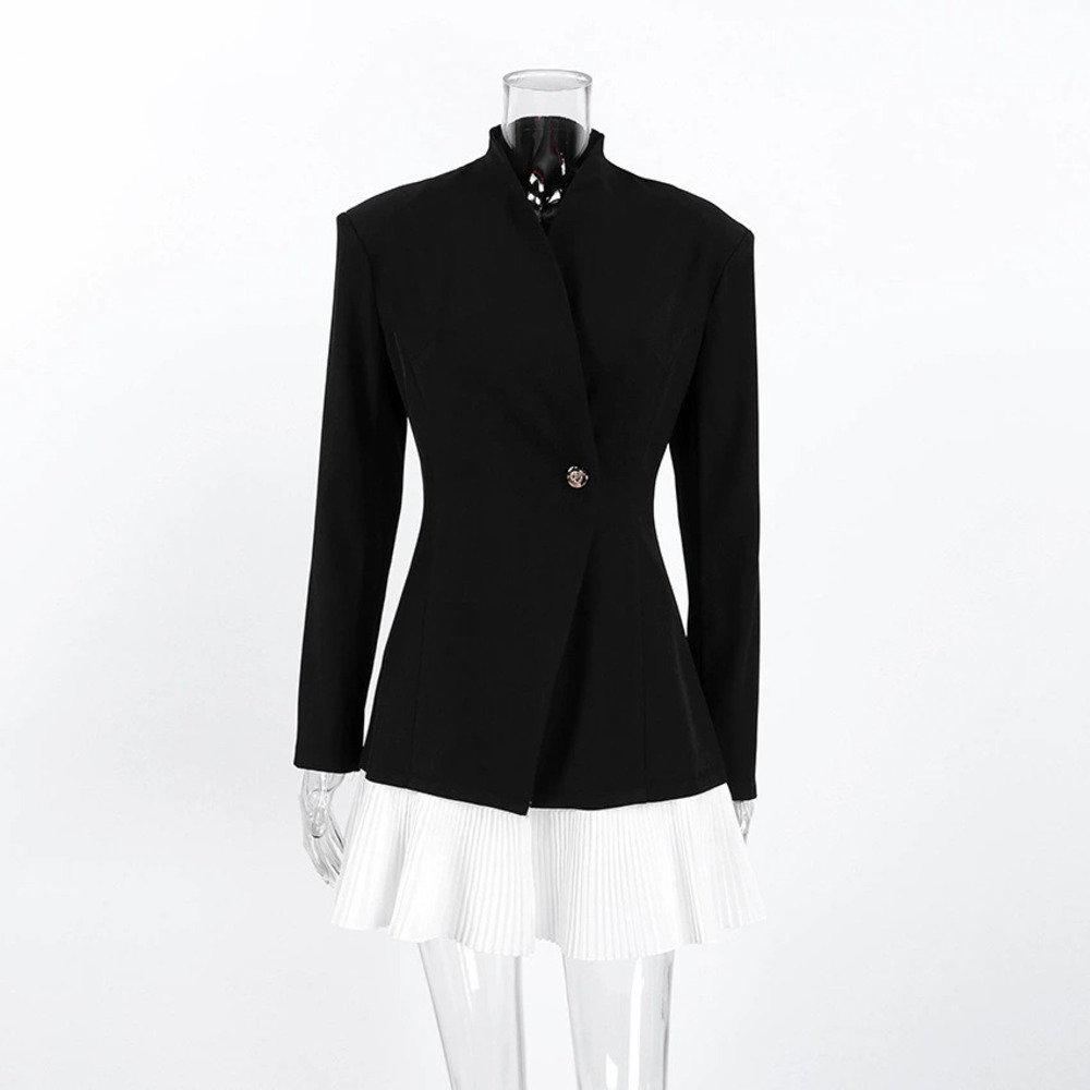 Forever 21 Colorblock Patchwork Mid Length Blazer Spring Design - Picture 7 of 8